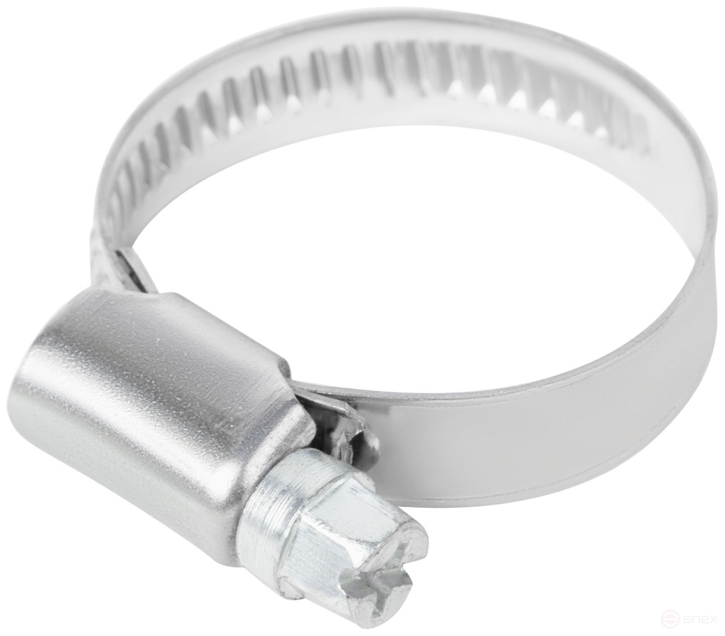 Хомут обжимной накатной, ширина 9 мм, нерж.сталь 16-32 мм