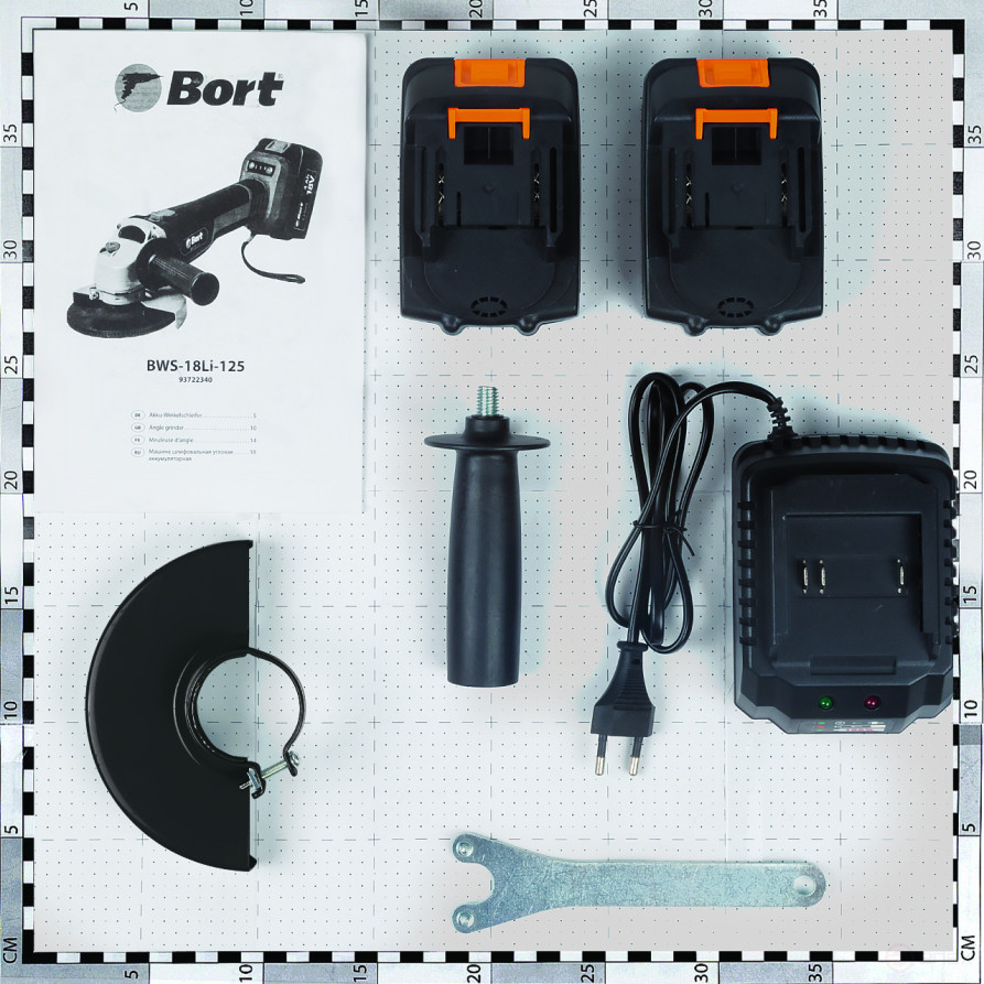 Машина шлифовальная угловая аккумуляторная BORT BWS-18Li-125