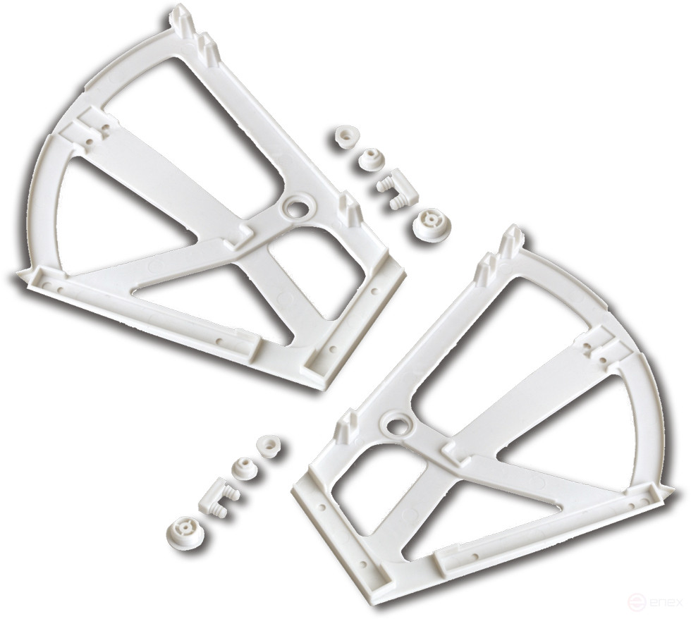 Крепление в шкаф для обуви двухрядное, белый AKS