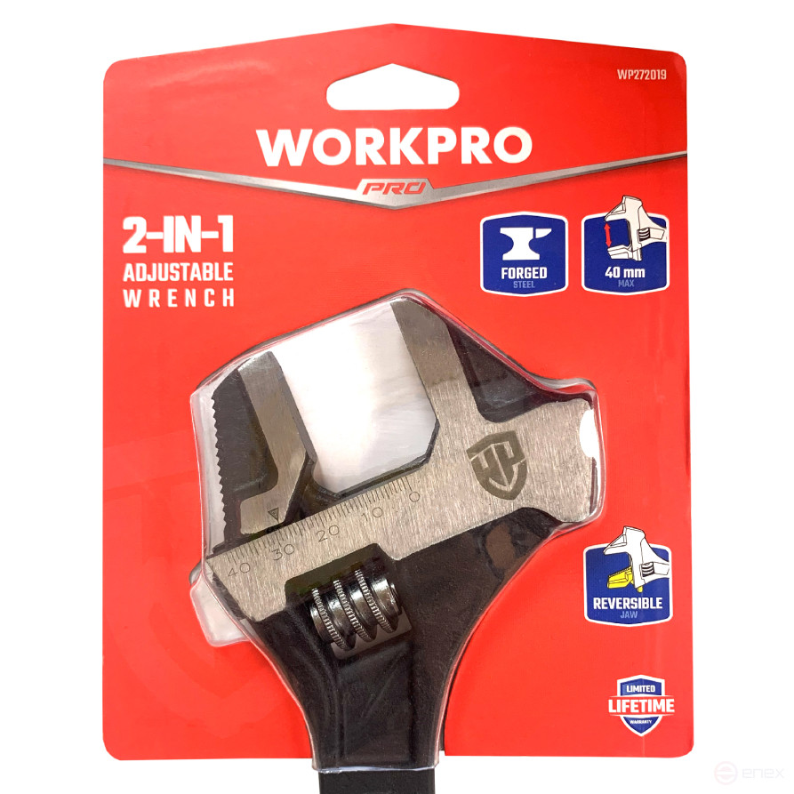 Adjustable Construction Wrench 40mm WP272019 WORKPRO