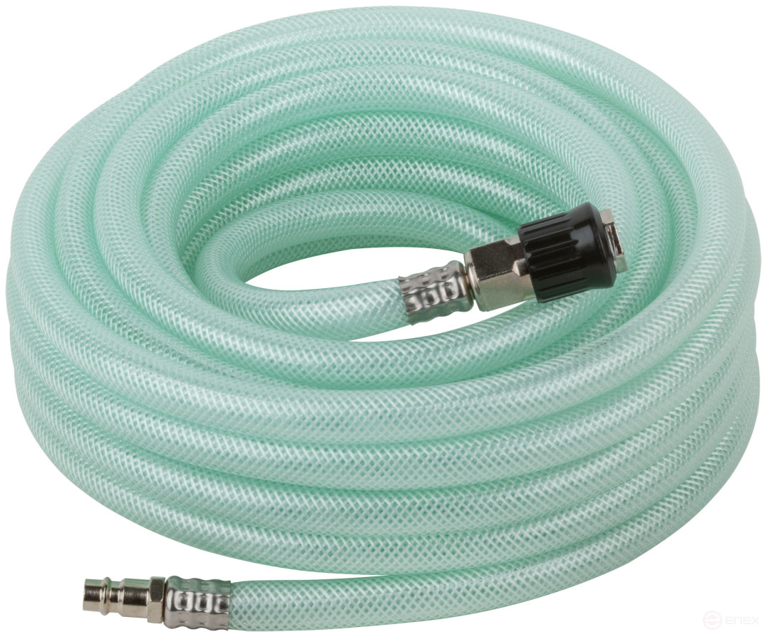 PVC reinforced extension hose with quick-release connectors, diameter 10x15 mm, 10 m