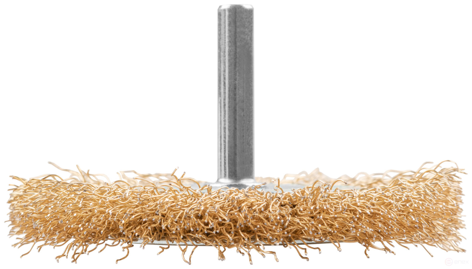 Щетка для дрели, тип "Плоская", латун. витая проволока 0,3 мм, 75 мм, блистер, CUTOP Profi