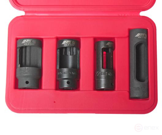 A set of heads for removing oxygen sensor 4 items in a JTC case