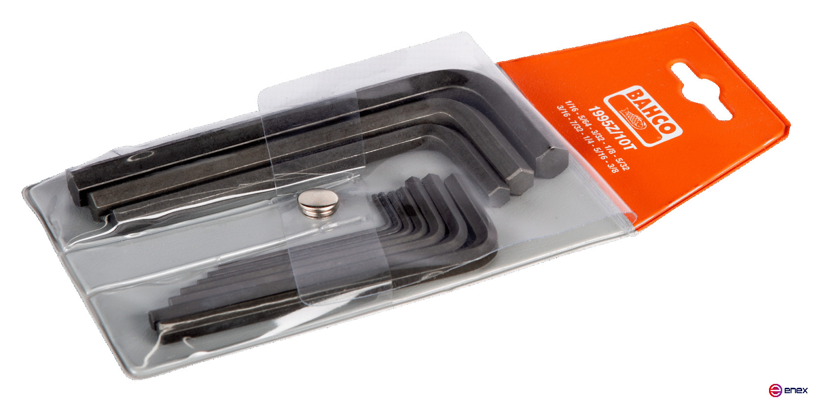 Набор шестигранных Г-образных ключей 1/16 - 3/8, 10 шт