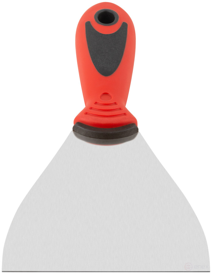 Spatula, stainless steelsteel, rubberized handle 100 mm