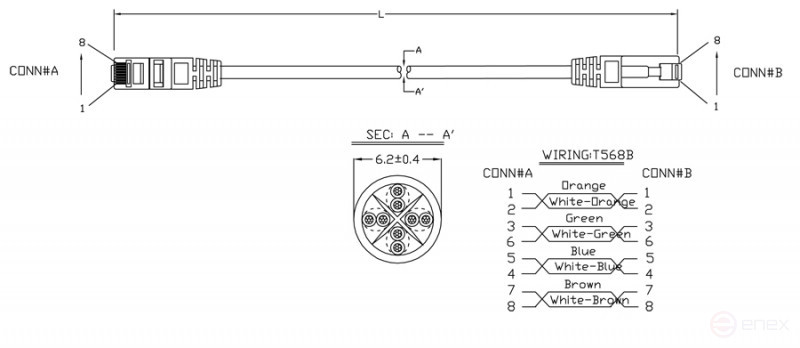 PC-LPM-UTP-RJ45-RJ45-C6-1M-LSZH-GY Patch Cord U/UTP, Cat.6 (100% Fluke Component Tested), LSZH, 1m, Grey