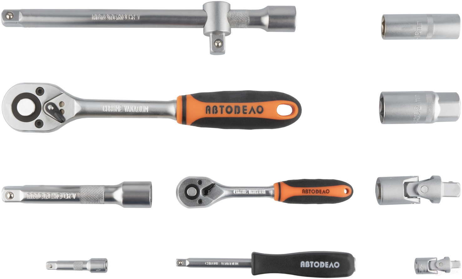 Набор головок торц. и вставок 108пр.1/2"1/4"DR (АвтоDело) 39818