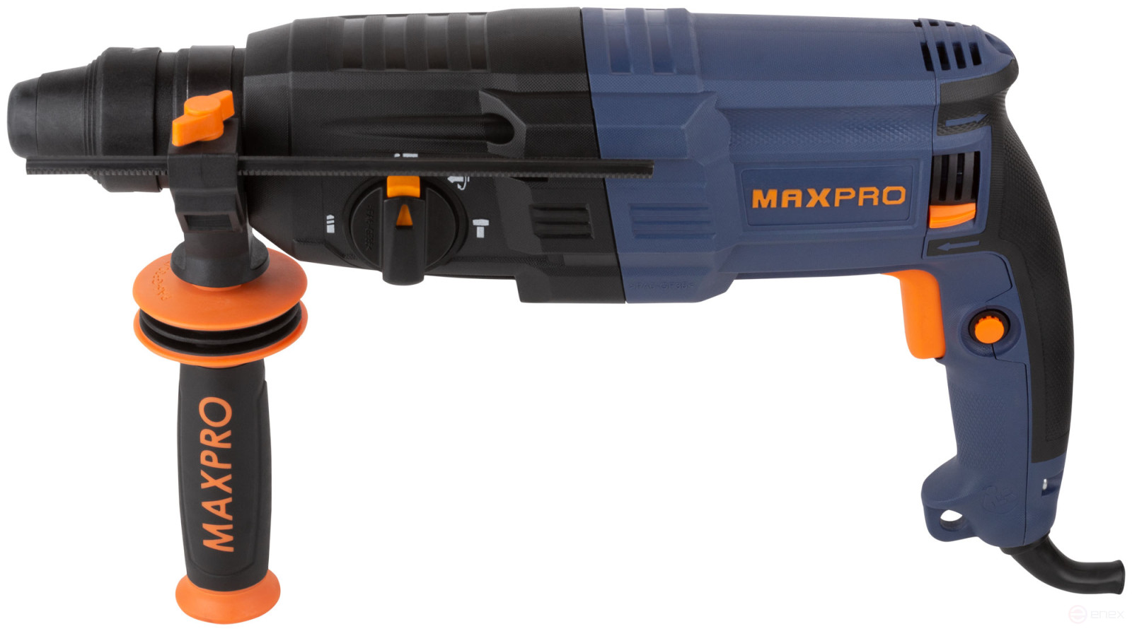 MAX-PRO Rotary hammer mounting 800 W; 0-1100 rpm; 2.8 J; 3 modes; L/W/M-30/26/13; 3.4 kg; SDS-PLUS; anti-vibration handle; rubber inserts; cut