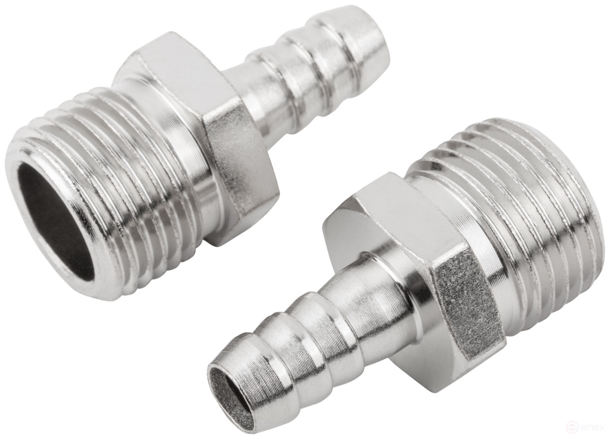 Herringbone adapters 10 mm - 1/2" male thread, 2 pcs.