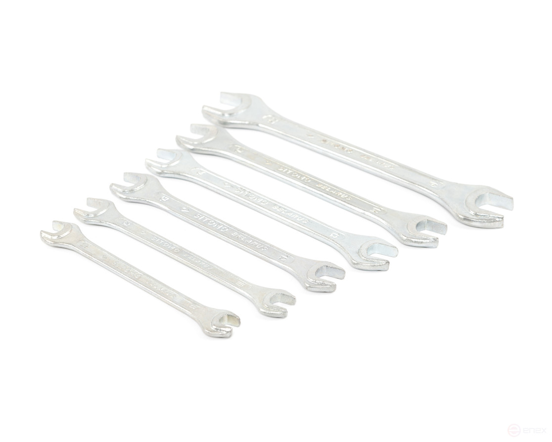 Набор ключей гаечных рожковых двусторонних 6 шт. (8-22) вак.уп. SITOMO BELARUS