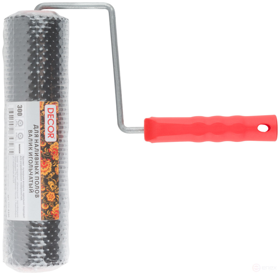 Plastic needle roller "Mini", diameter 78 mm, needle height 14 mm, 300 mm