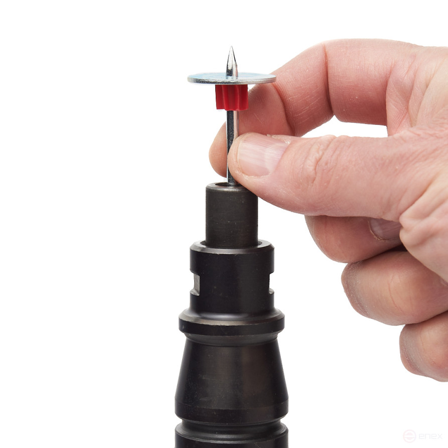 Dowel nails on concrete with DNW washer for powder mounting guns (32 mm, 100 pcs/pack) FEDAST