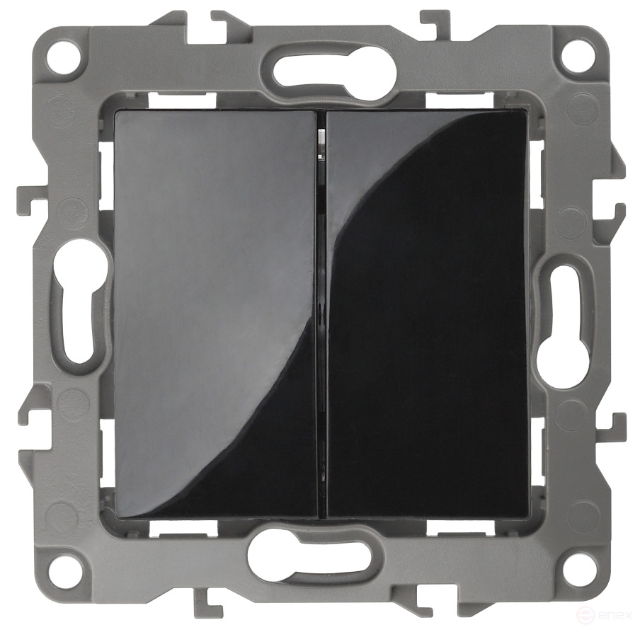 Switch ERA Series 12 12-1112-06 Crossover Double, 10AH-250V, Black