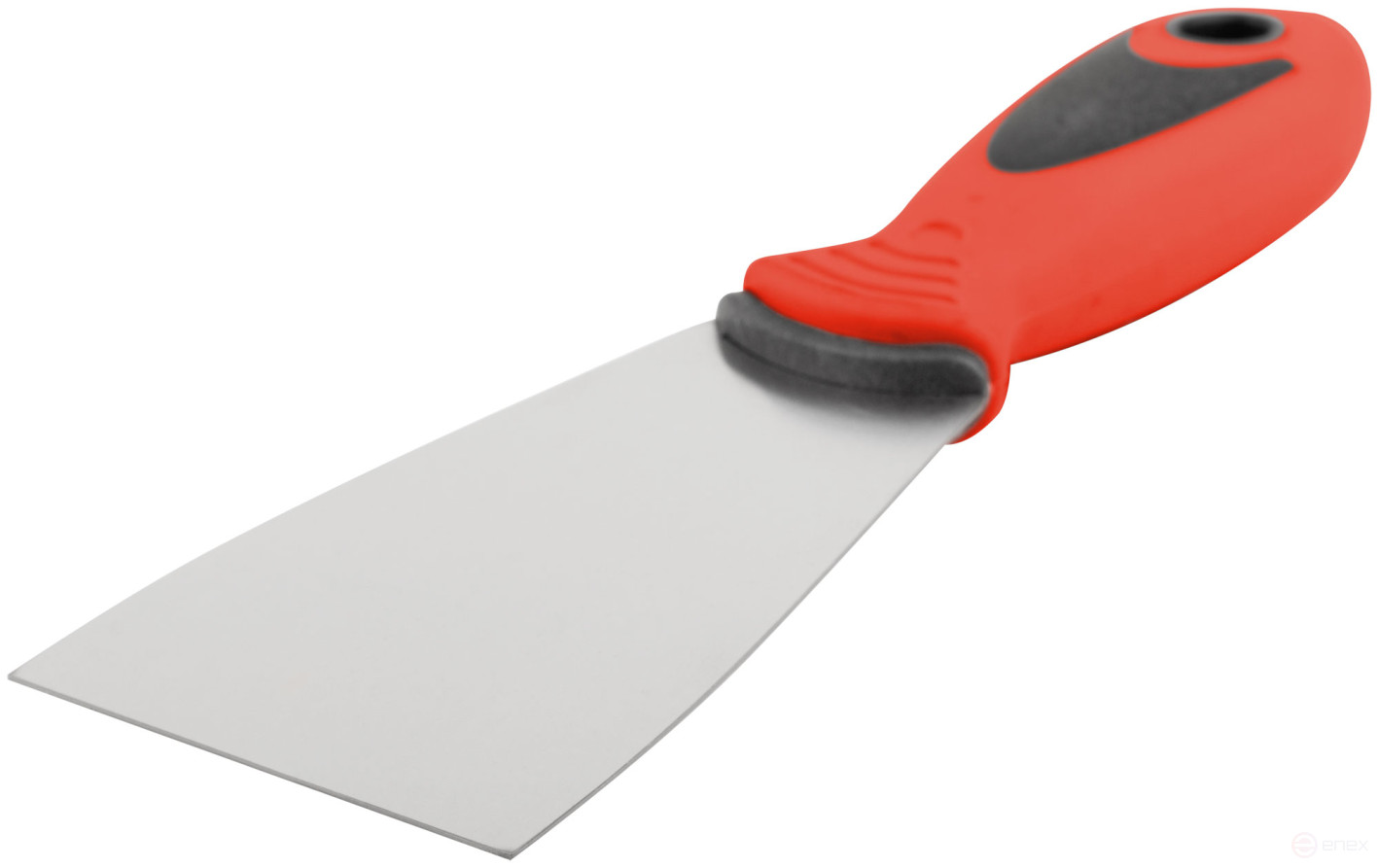 Spatula, stainless steelsteel, rubberized handle 60 mm