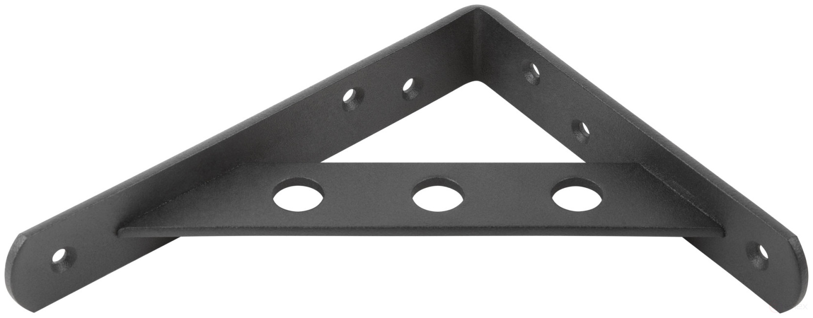 Уголок-кронштейн усиленный черный 150х125 мм