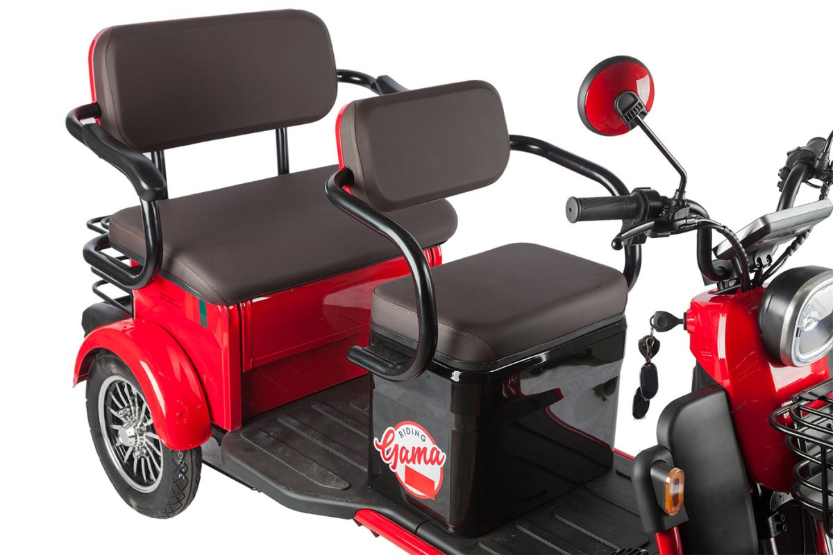 Electric tricycle Rutrike Gelbert Kappa 48V/60V 650W, red