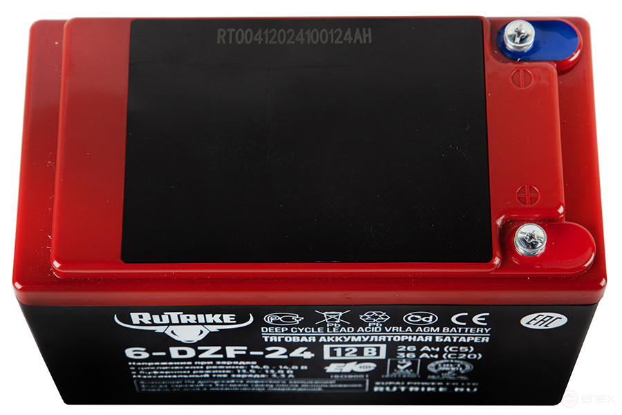 Тяговый аккумулятор RuTrike 6-DZF-24 (12V24A/H C2)