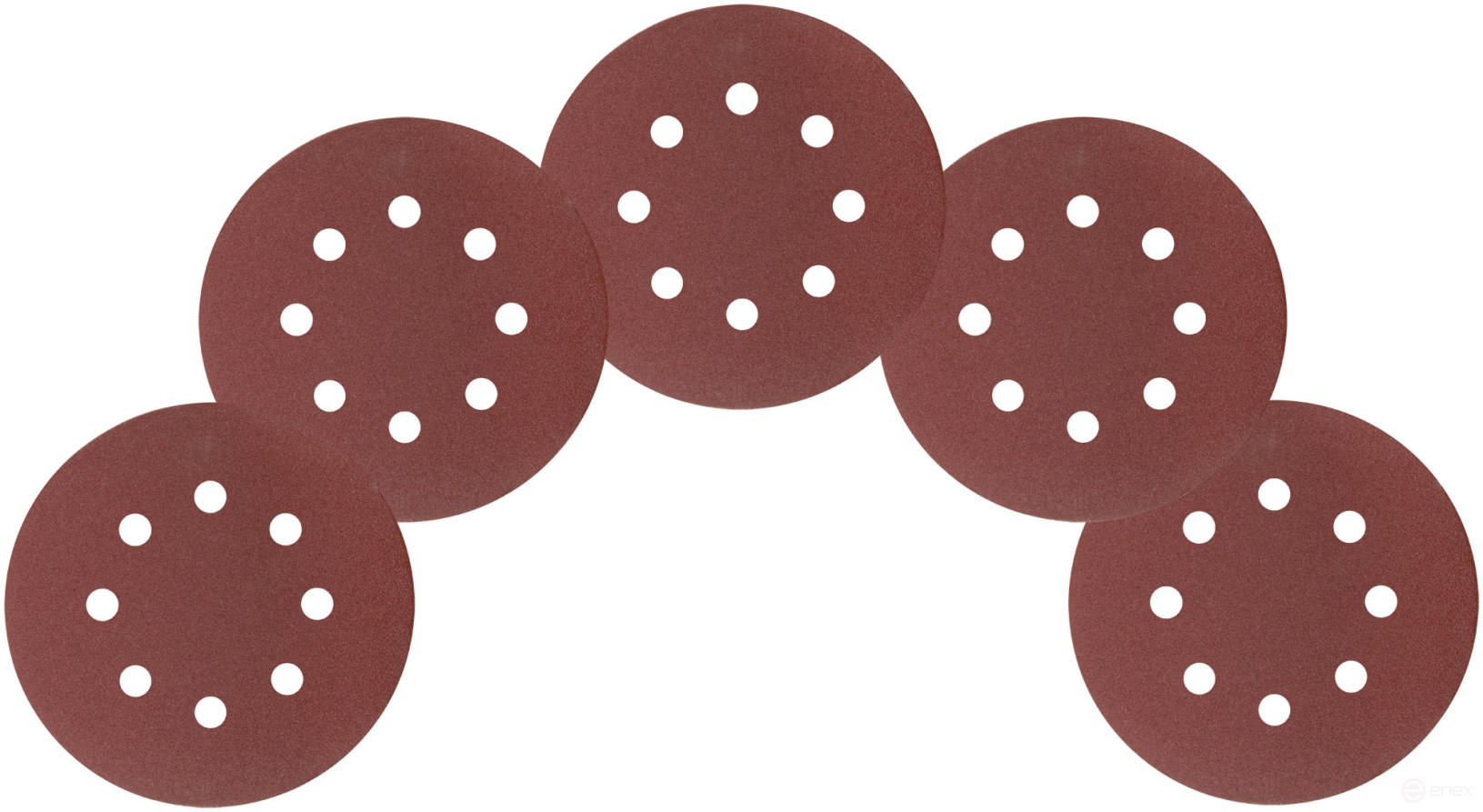 Круги шлифовальные с отверстиями (липучка), алюминий-оксидные, 125 мм, 5 шт. Р 120