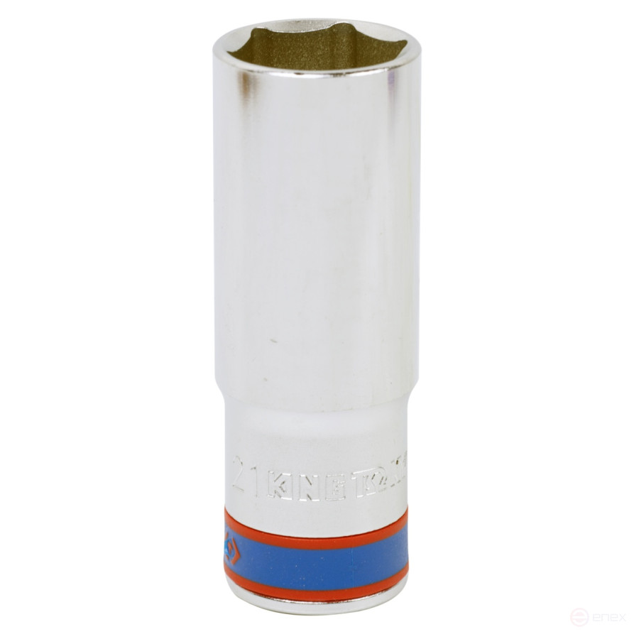 Головка торцевая глубокая шестигранная 1/2", 21 мм KING TONY 423521M