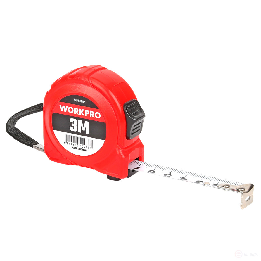 Plastic tape measure 3m*16mm WP261002 WORKPRO