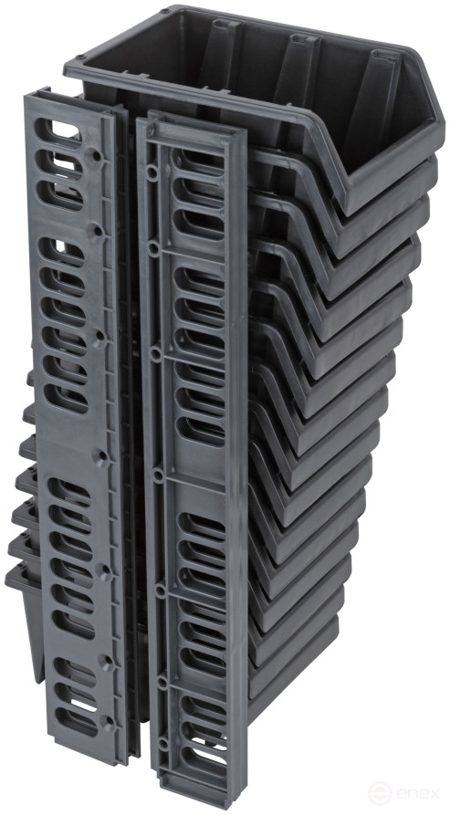 Набор Лотков для крепежа (15 шт. лотков 150х95х70 мм + 4 шт. планок), черные