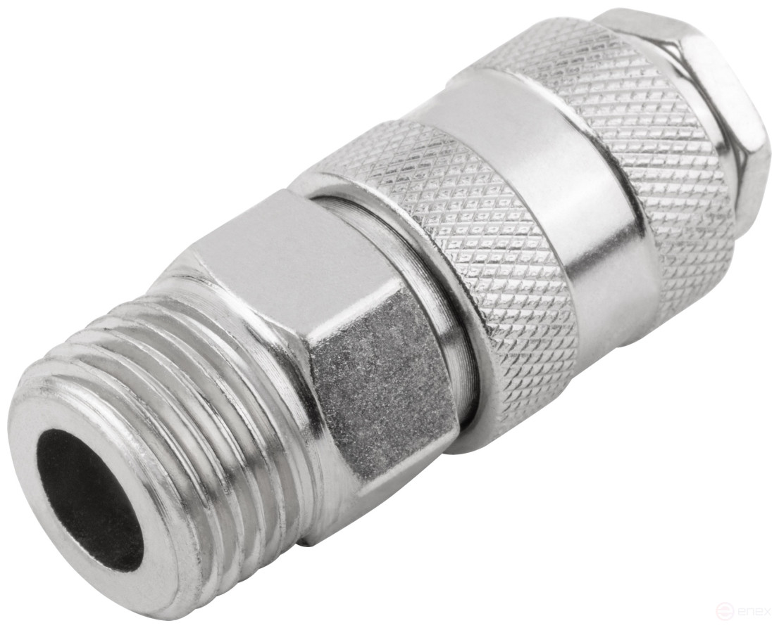 Quick-release adapter with 1/2" male thread shut-off valve