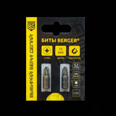Magnetic bits PZ3x25mm, 2 pcs., S2 BERGER BG2372