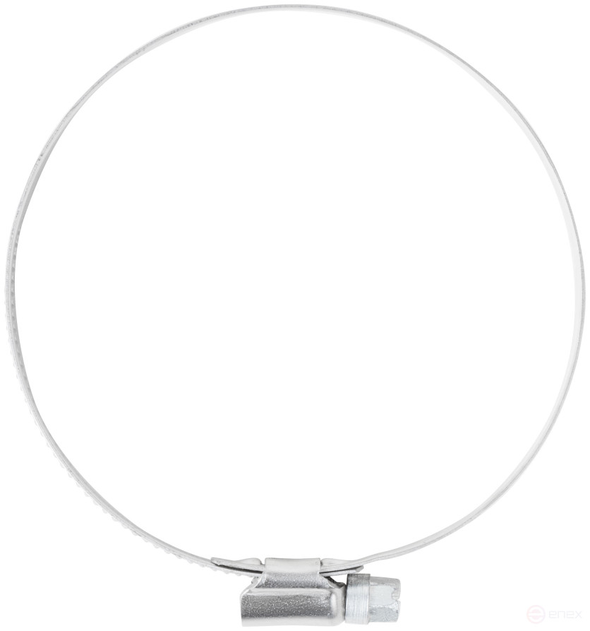 Crimping knurled clamp, width 12 mm, stainless steel.steel 70-90 mm