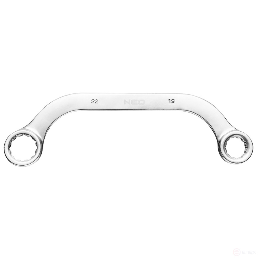 Ключ накидной изогнутый, 19 x 22 мм