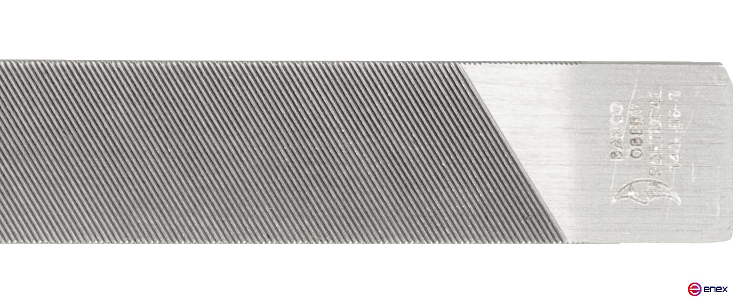 Напильник плоский с круглой кромкой без ручки 200 мм, насечка драчевая