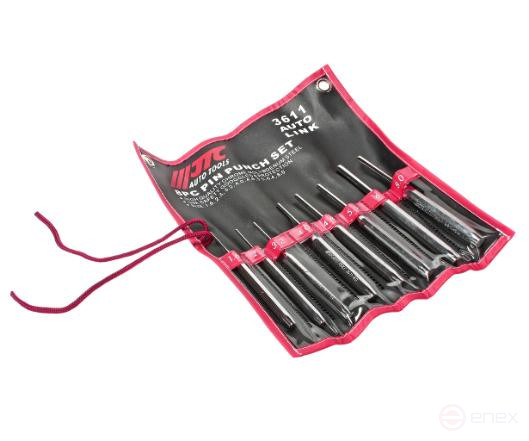 A set of 1.6-8mm gouges in an 8-piece JTC bag