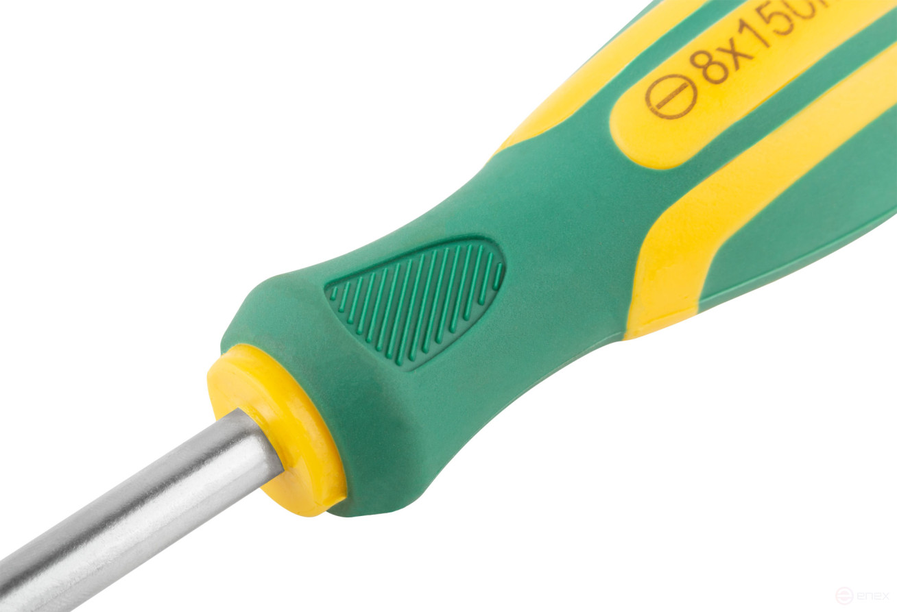 Отвертка "Контур", CrV сталь, прорезиненная ручка 8х150 мм SL