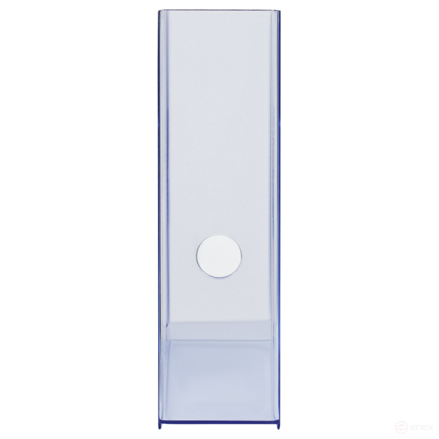 Лоток для бумаг вертикальный СТАММ "Актив", тонированный голубой, ширина 70мм