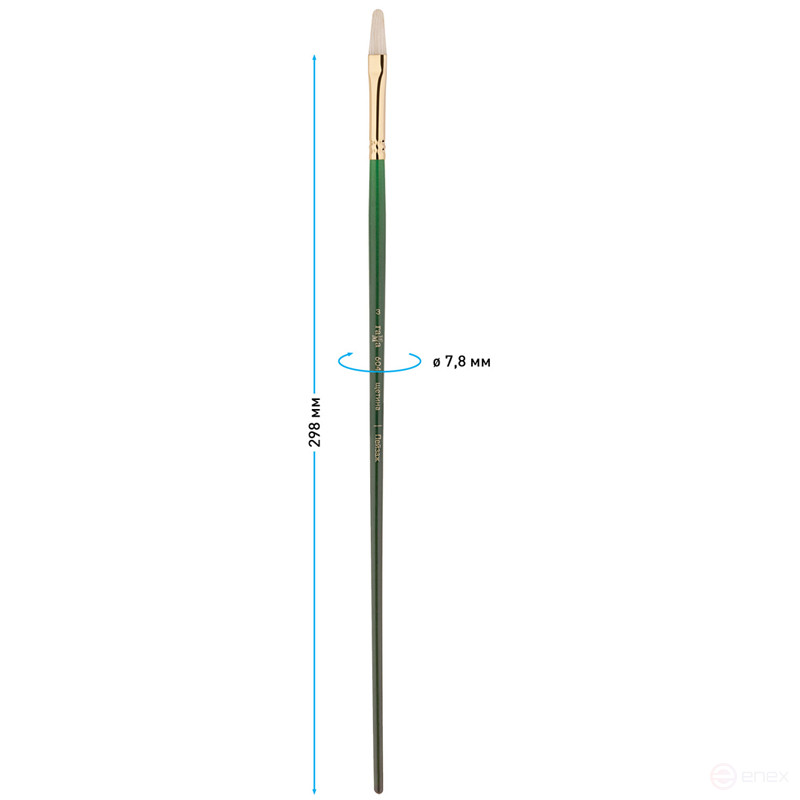 Brush artistic bristles Gamma "Landscape", flat-oval No. 3, long handle