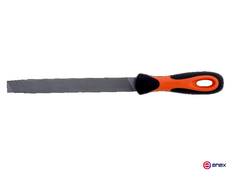 Напильник плоский с 2 плоскими кромками с рукояткой ERGO 200 мм, насечка драчевая