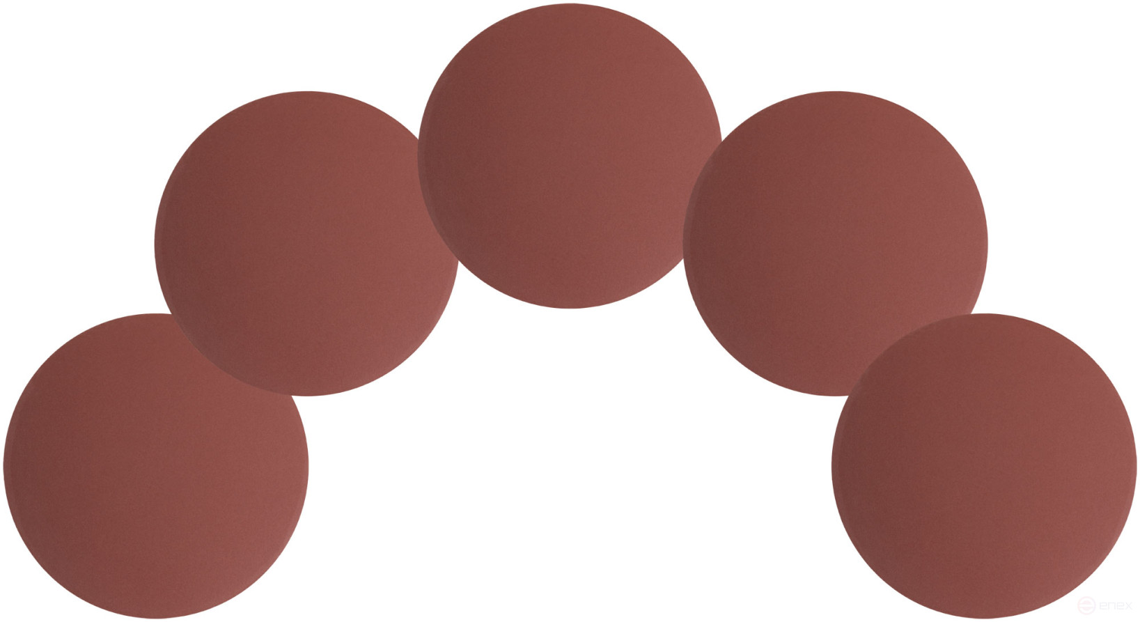 Круги шлифовальные сплошные (липучка), алюминий-оксидные, 125 мм, 5 шт. Р 400