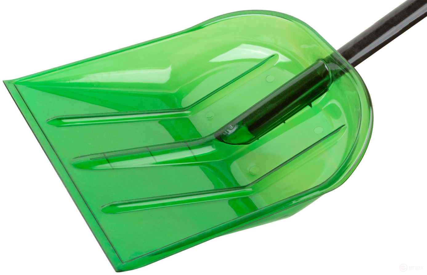 Snow shovel, polycarbonate, aluminum handle, small 340x385x1350 mm