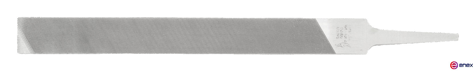 Напильник плоский с 2 круглыми кромками без ручки 200 мм, насечка драчевая