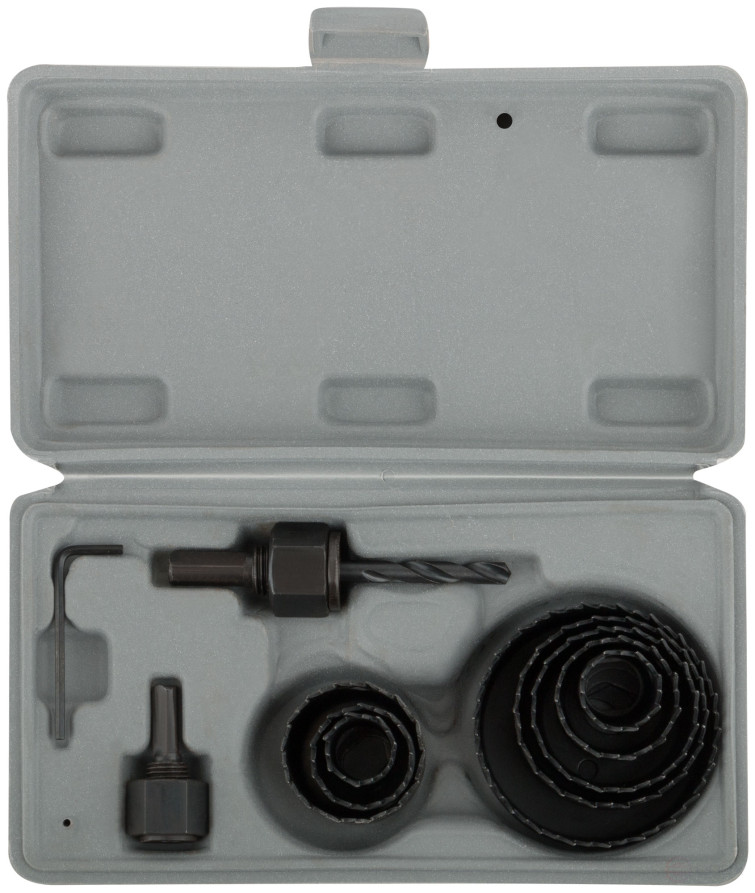 Circular saws set of 8 pcs. (19, 22, 28, 32, 38, 44, 51, 64 mm) in the case