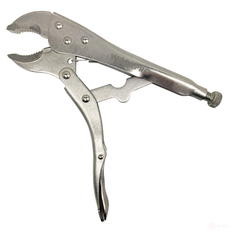 Locking pliers with curved clips 250mm WP231071 WORKPRO