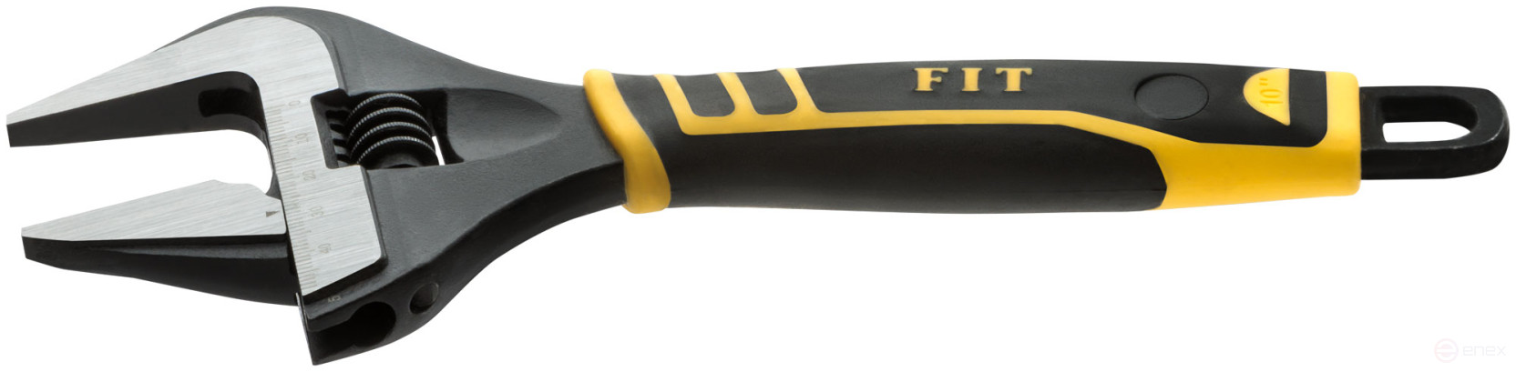 Adjustable "Style" wrench, narrow jaws, scale, extra magnification.gripper, rubberized. handle 250mm (50mm)