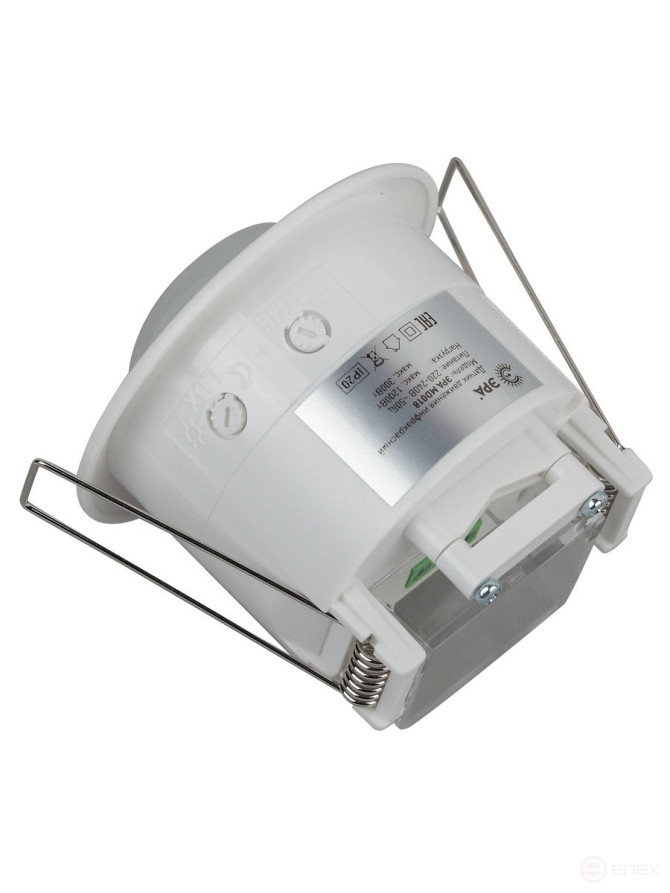 Датчик движения ЭРА MD 018 белый 1200Вт 360° 6М IP20