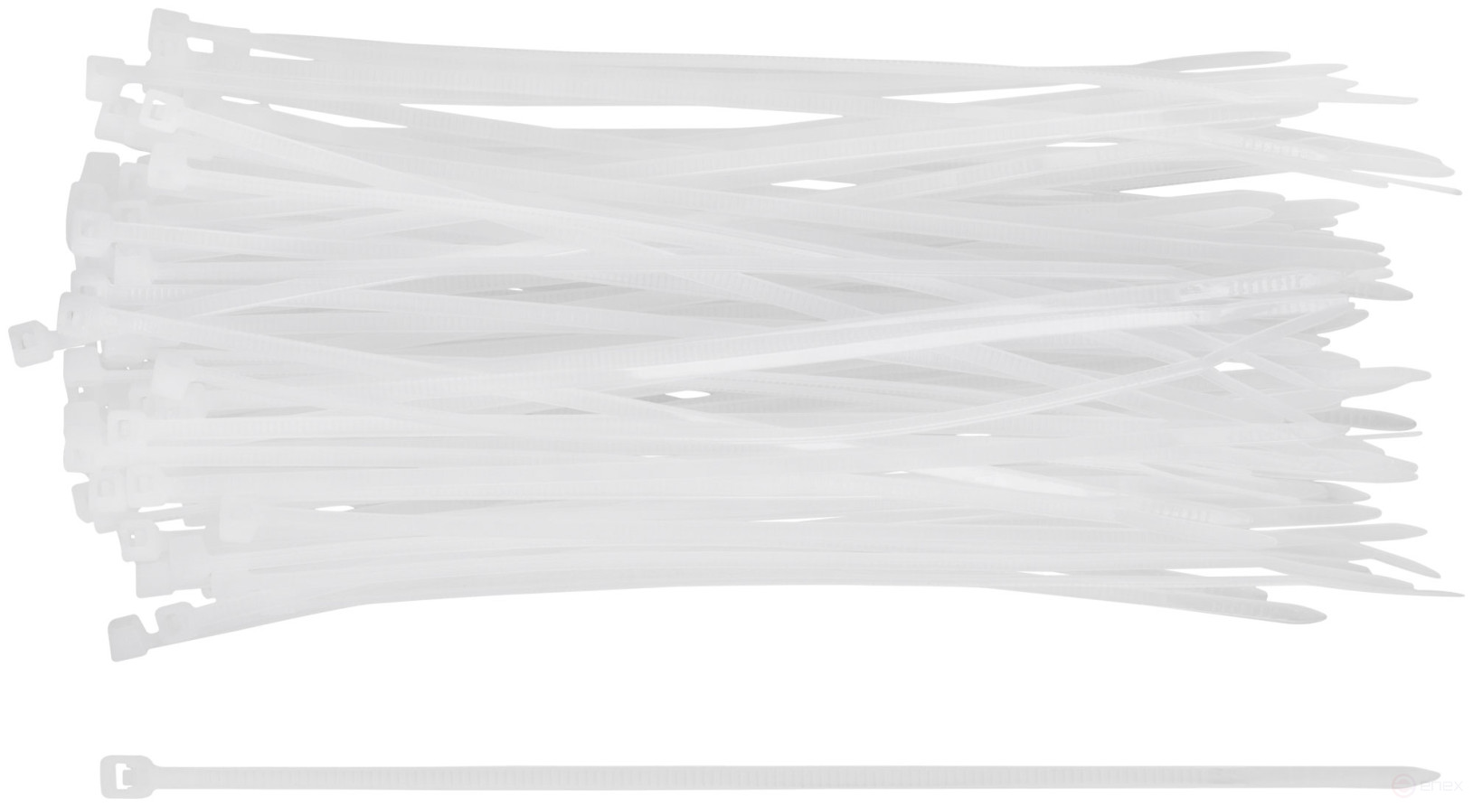 Хомуты нейлоновые для проводов, белые 100 шт., 2,5х150 мм