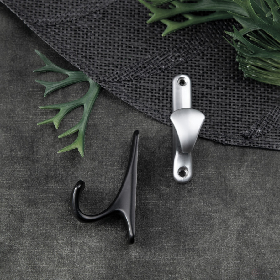 Hook metal one-horn metal DELTA black AKS