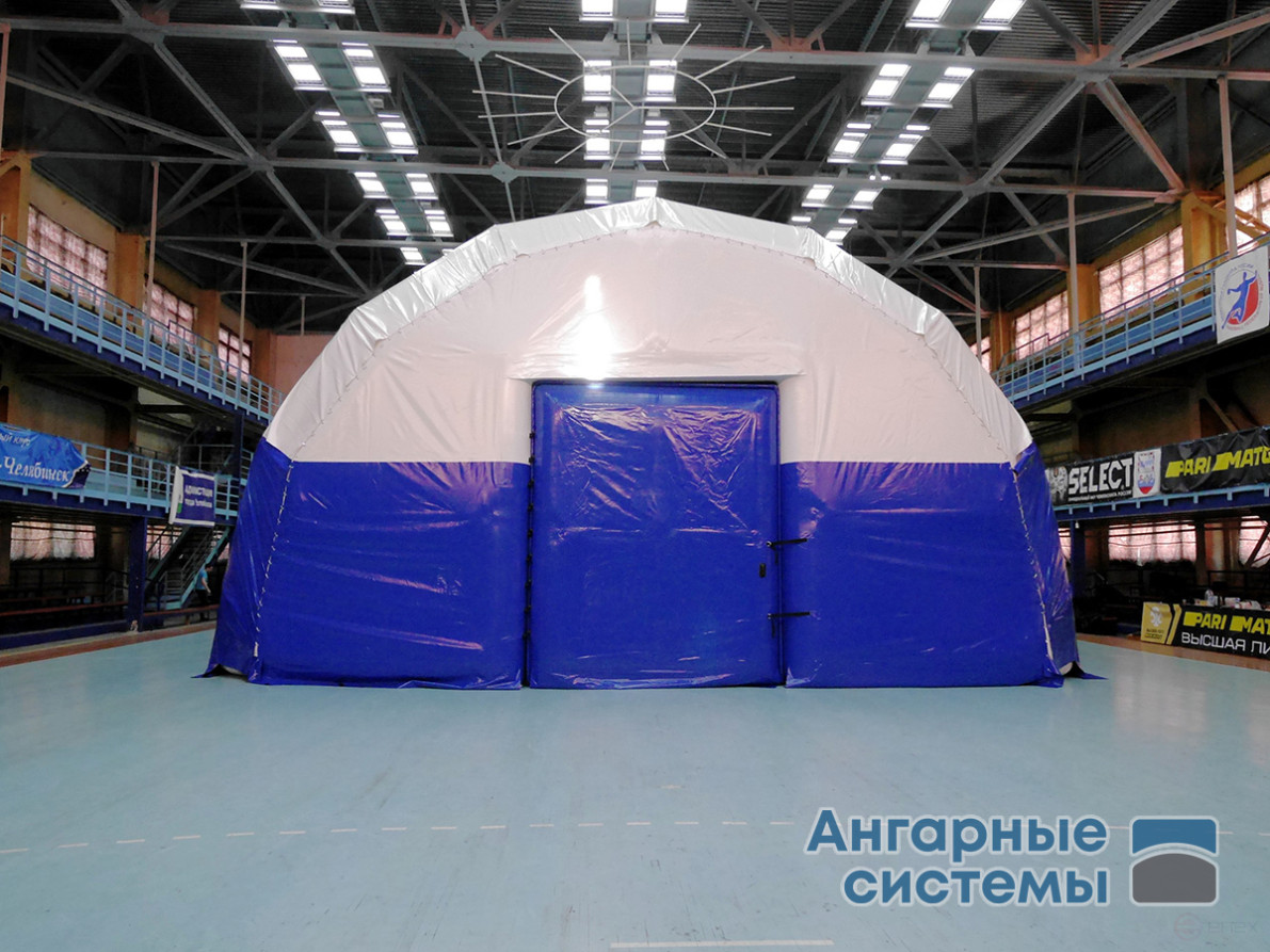 PVC pneumatic frame hangar garage with swing gates