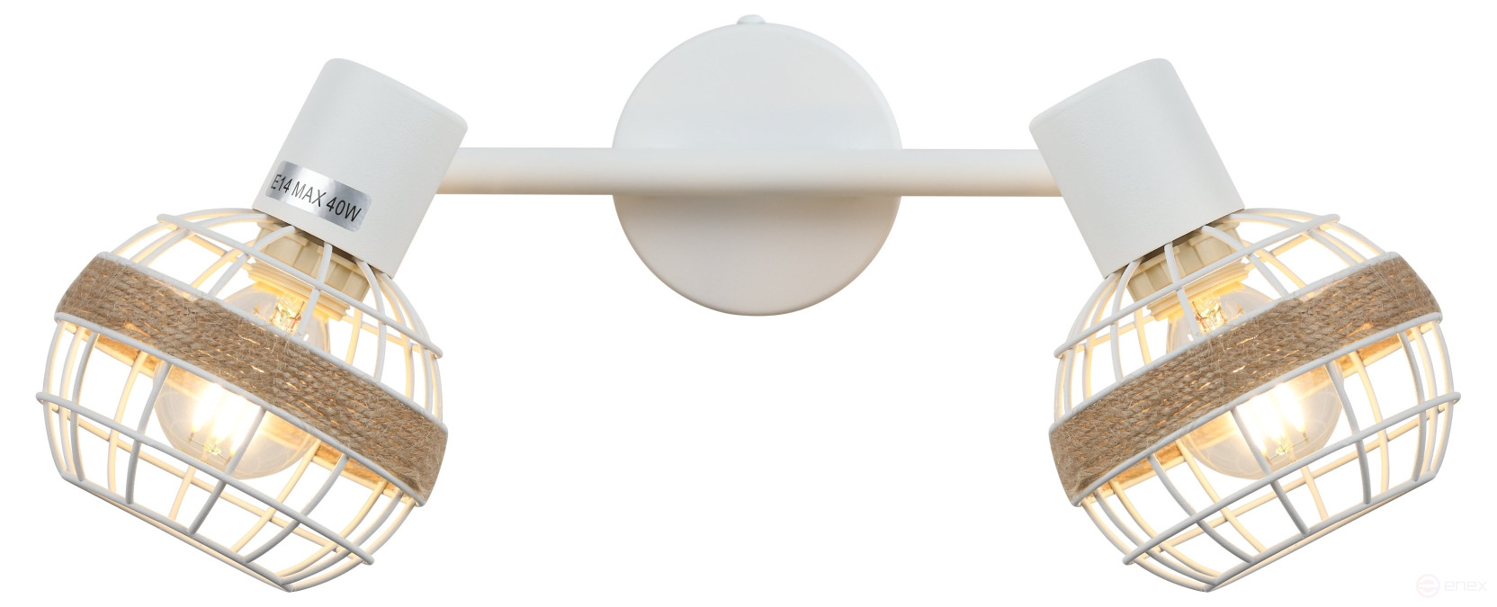 Rivoli Anselma 7034-702 spot wall and ceiling lamp 2 x E14 40 W rotary