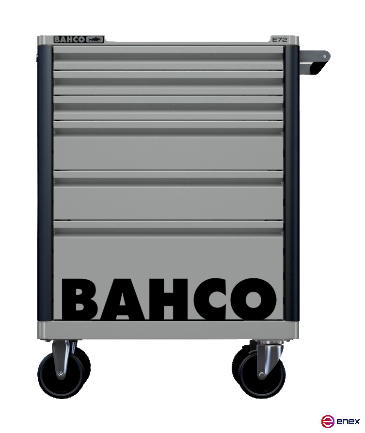 Инструментальная тележка с 6 ящиками и защитными бортами, синяя