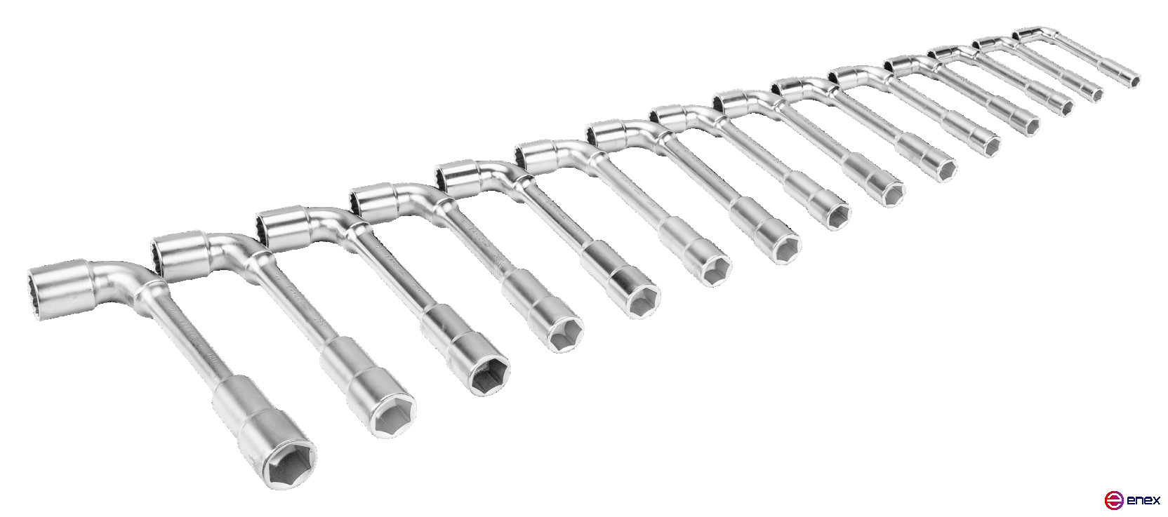 Набор изогнутых торцевых ключей серии 28М, 8 - 24 мм, 15 шт