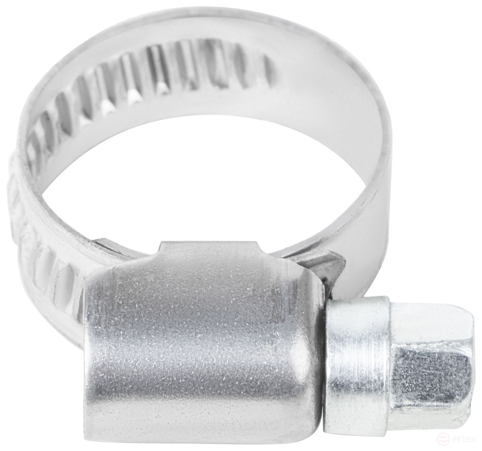 Хомут обжимной накатной, ширина 9 мм, нерж.сталь 10-19 мм