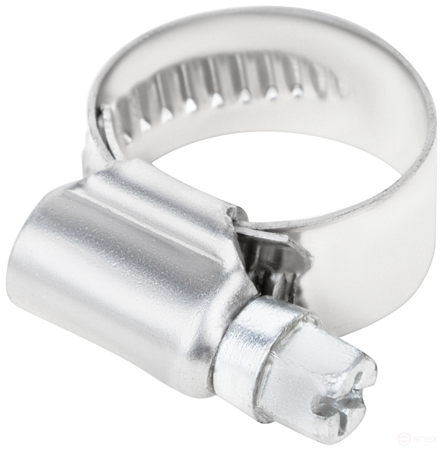 Хомут обжимной накатной, ширина 12 мм, нерж.сталь 12-20 мм